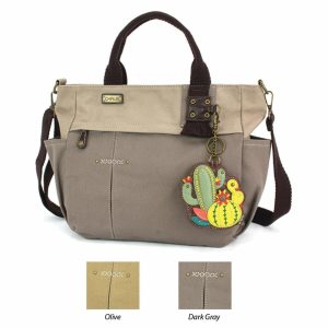 Totes & Satchels |  Multi Pocket Tote – Cactus Totes & Satchels Dark Gray