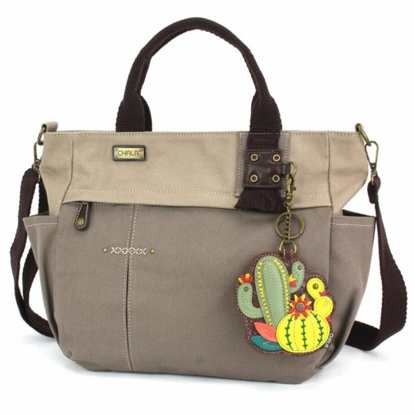 Totes & Satchels |  Multi Pocket Tote – Cactus Totes & Satchels Dark Gray