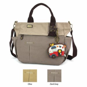 Totes & Satchels |  Multi Pocket Tote – Camper Totes & Satchels Dark Gray