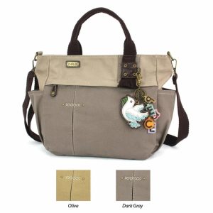 Totes & Satchels |  Multi Pocket Tote – Charming Charms Dove+Peace Totes & Satchels Dark Gray