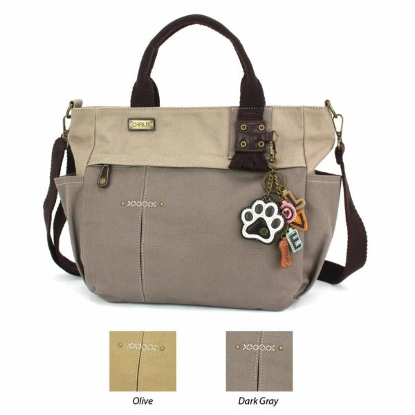 Totes & Satchels |  Multi Pocket Tote – Charming Charms Paw+Love Totes & Satchels Dark Gray