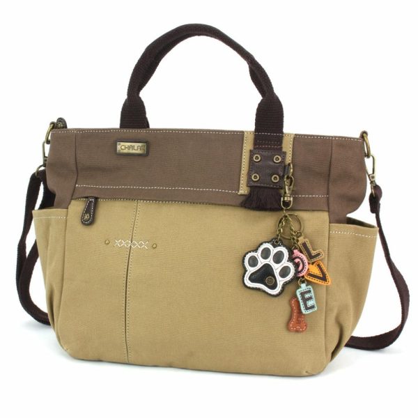 Totes & Satchels |  Multi Pocket Tote – Charming Charms Paw+Love Totes & Satchels Dark Gray