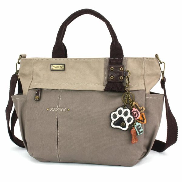 Totes & Satchels |  Multi Pocket Tote – Charming Charms Paw+Love Totes & Satchels Dark Gray