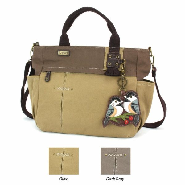 Totes & Satchels |  Multi Pocket Tote – Chickadee Totes & Satchels Dark Gray