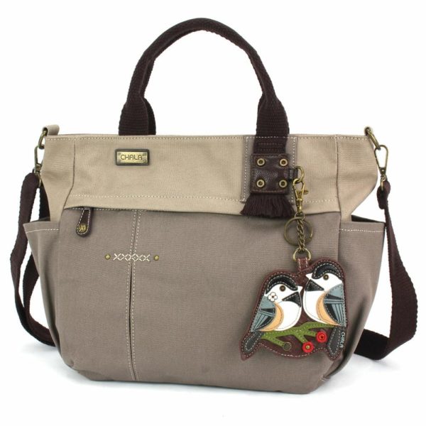 Totes & Satchels |  Multi Pocket Tote – Chickadee Totes & Satchels Dark Gray