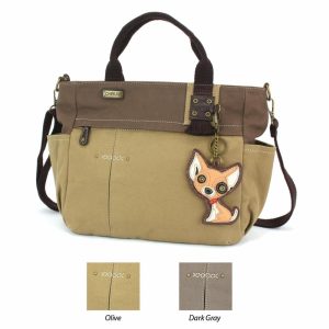 Totes & Satchels |  Multi Pocket Tote – Chihuahua Totes & Satchels Dark Gray