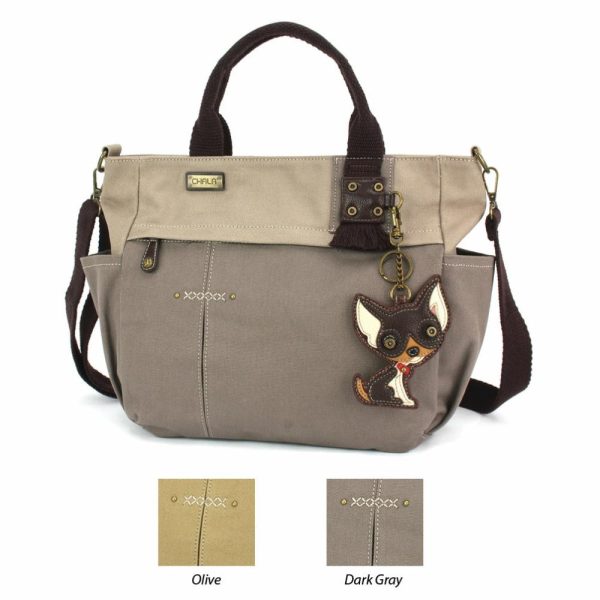 Totes & Satchels |  Multi Pocket Tote – Chihuahua Darkbrown Totes & Satchels Dark Gray