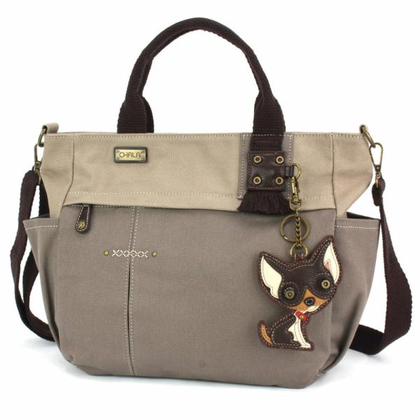 Totes & Satchels |  Multi Pocket Tote – Chihuahua Darkbrown Totes & Satchels Dark Gray