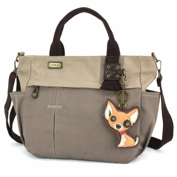 Totes & Satchels |  Multi Pocket Tote – Chihuahua Totes & Satchels Dark Gray