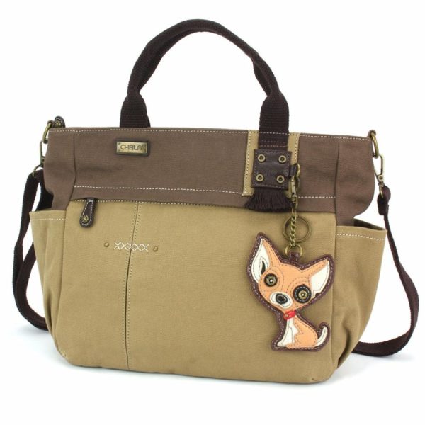 Totes & Satchels |  Multi Pocket Tote – Chihuahua Totes & Satchels Dark Gray