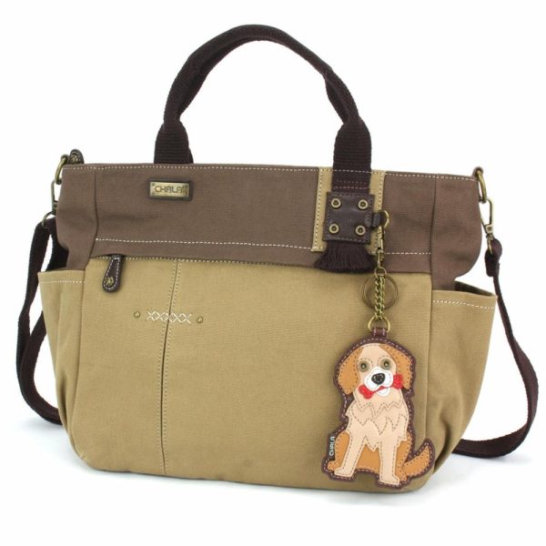 Totes & Satchels |  Multi Pocket Tote – Golden Retriever Totes & Satchels Dark Gray