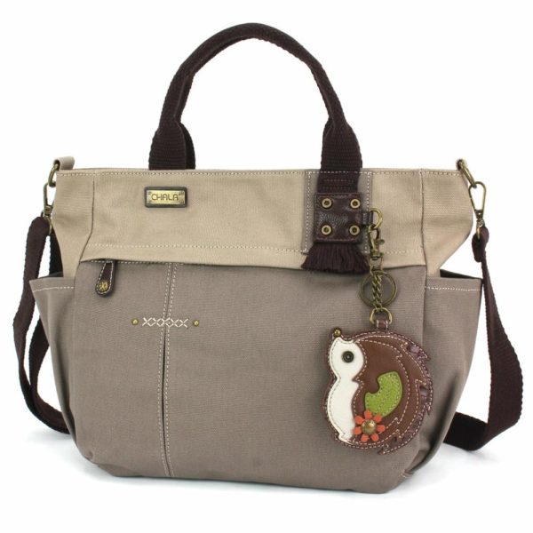 Totes & Satchels |  Multi Pocket Tote – Hedgehog Totes & Satchels Dark Gray