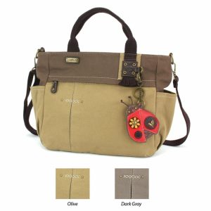 Totes & Satchels |  Multi Pocket Tote – Ladybug Totes & Satchels Dark Gray