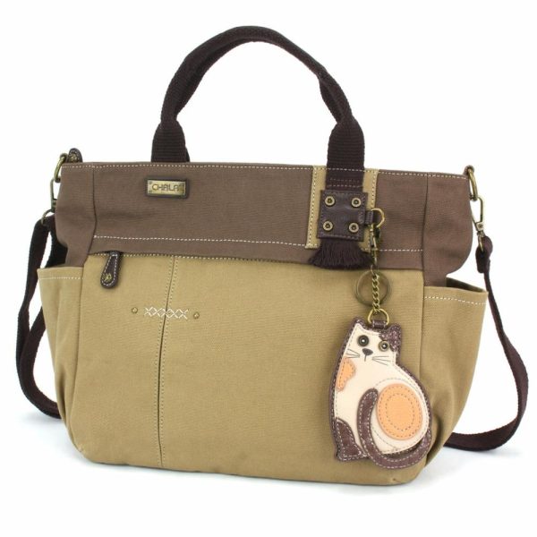 Totes & Satchels |  Multi Pocket Tote – Lazzy Cat Totes & Satchels Dark Gray