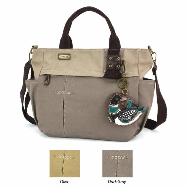 Totes & Satchels |  Multi Pocket Tote – Loon Bird Totes & Satchels Dark Gray