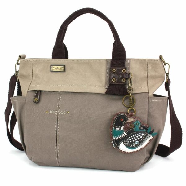 Totes & Satchels |  Multi Pocket Tote – Loon Bird Totes & Satchels Dark Gray