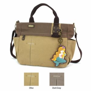 Totes & Satchels |  Multi Pocket Tote – Mermaid A Totes & Satchels Dark Gray