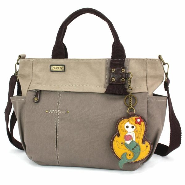 Totes & Satchels |  Multi Pocket Tote – Mermaid Totes & Satchels Dark Gray