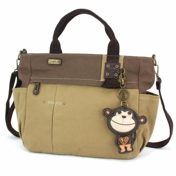 Totes & Satchels |  Multi Pocket Tote – Monkey Totes & Satchels Dark Gray