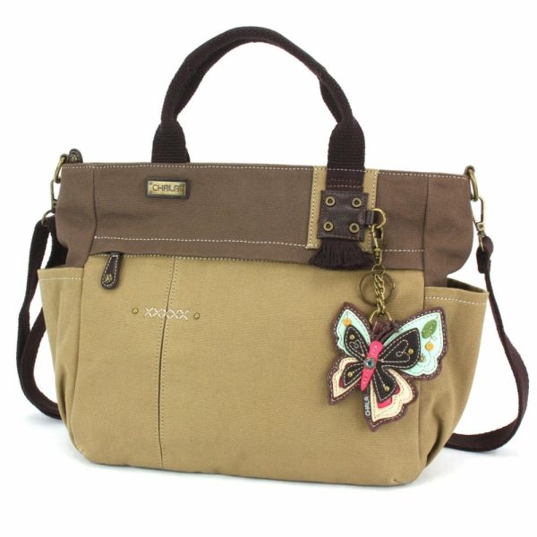 Totes & Satchels |  Multi Pocket Tote – New Butterfly Totes & Satchels Dark Gray