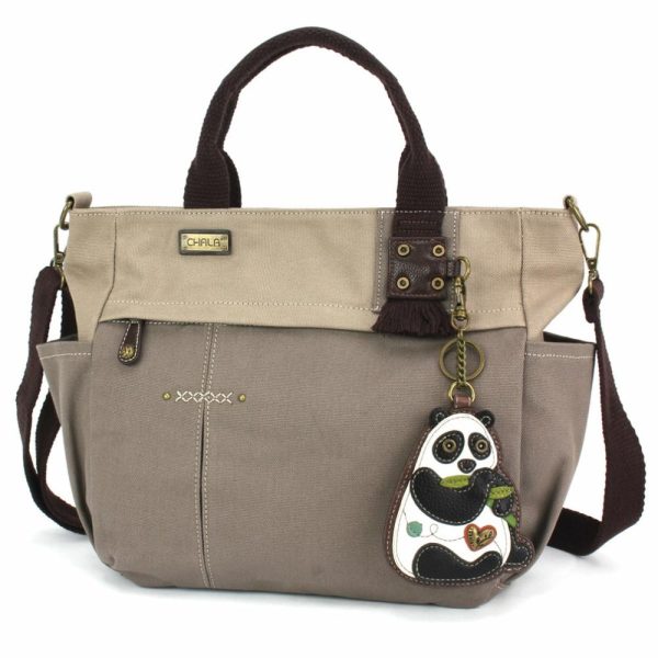 Totes & Satchels |  Multi Pocket Tote – New Panda Totes & Satchels Dark Gray