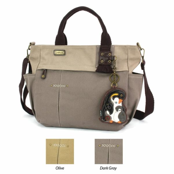 Totes & Satchels |  Multi Pocket Tote – Penguin Totes & Satchels Dark Gray