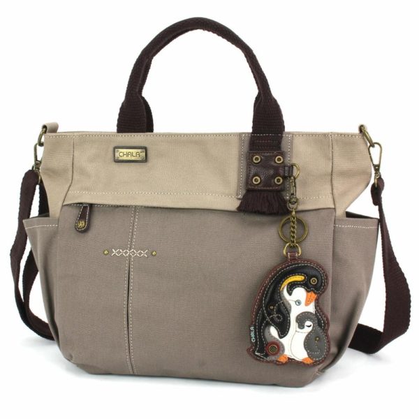 Totes & Satchels |  Multi Pocket Tote – Penguin Totes & Satchels Dark Gray