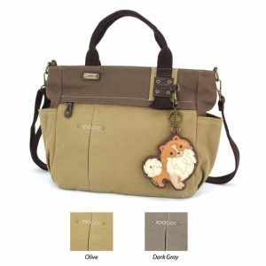 Totes & Satchels |  Multi Pocket Tote – Pomeranian Totes & Satchels Dark Gray