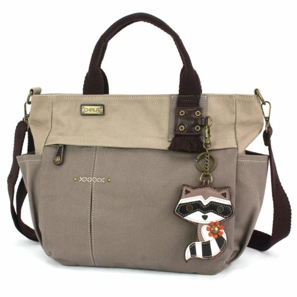 Totes & Satchels |  Multi Pocket Tote – Raccoon Totes & Satchels Dark Gray