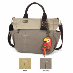 Totes & Satchels |  Multi Pocket Tote – Red Parrot Totes & Satchels Dark Gray