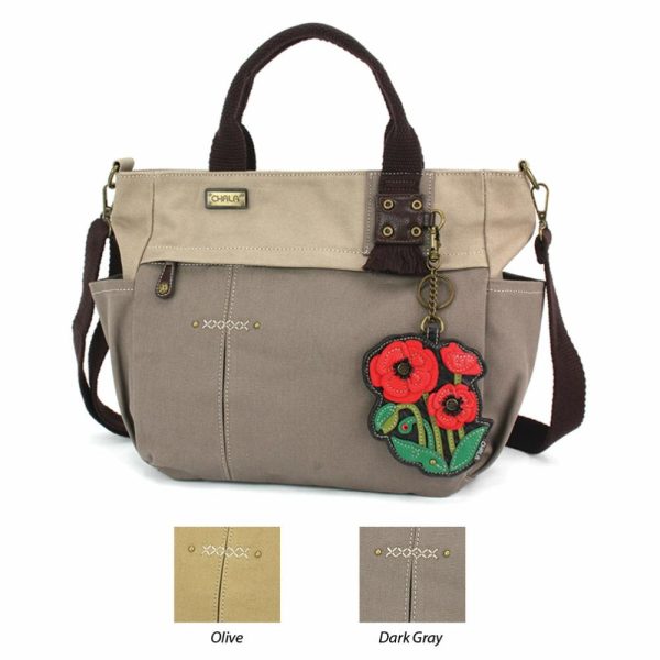 Totes & Satchels |  Multi Pocket Tote – Red Poppy Totes & Satchels Dark Gray