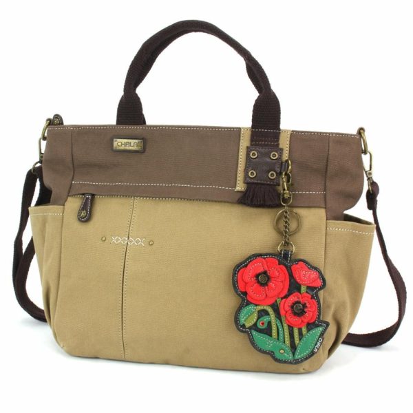 Totes & Satchels |  Multi Pocket Tote – Red Poppy Totes & Satchels Dark Gray