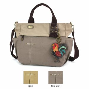 Totes & Satchels |  Multi Pocket Tote – Rooster Totes & Satchels Dark Gray