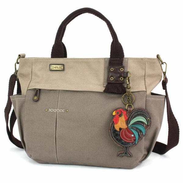 Totes & Satchels |  Multi Pocket Tote – Rooster Totes & Satchels Dark Gray