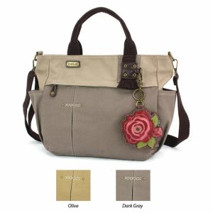 Totes & Satchels |  Multi Pocket Tote – Rose Red Totes & Satchels Dark Gray