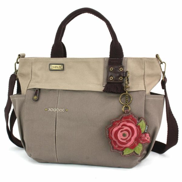 Totes & Satchels |  Multi Pocket Tote – Rose Red Totes & Satchels Dark Gray