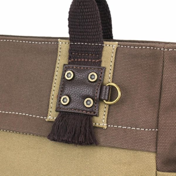 Totes & Satchels |  Multi Pocket Tote – Shih Tzu Brown Totes & Satchels Dark Gray