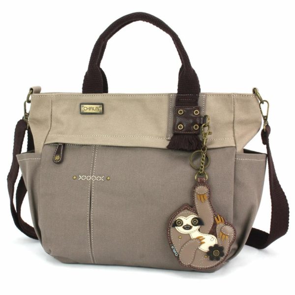 Totes & Satchels |  Multi Pocket Tote – Sloth Totes & Satchels Dark Gray