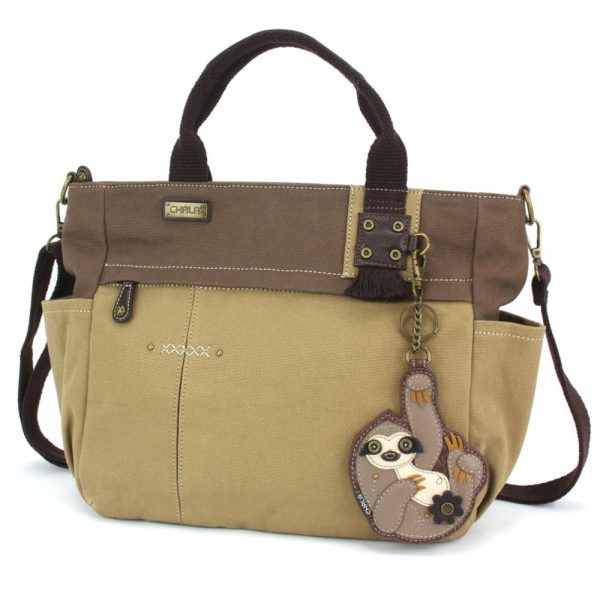 Totes & Satchels |  Multi Pocket Tote – Sloth Totes & Satchels Dark Gray