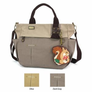 Totes & Satchels |  Multi Pocket Tote – Squirrel A Totes & Satchels Dark Gray