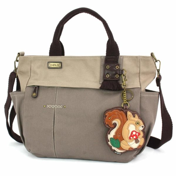 Totes & Satchels |  Multi Pocket Tote – Squirrel A Totes & Satchels Dark Gray