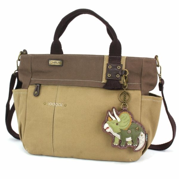 Totes & Satchels |  Multi Pocket Tote – Triceratops Totes & Satchels Dark Gray