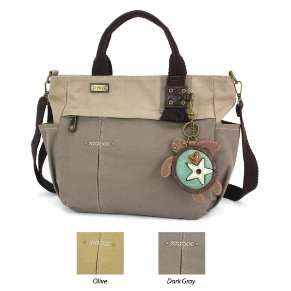 Totes & Satchels |  Multi Pocket Tote – Turtle Totes & Satchels Dark Gray