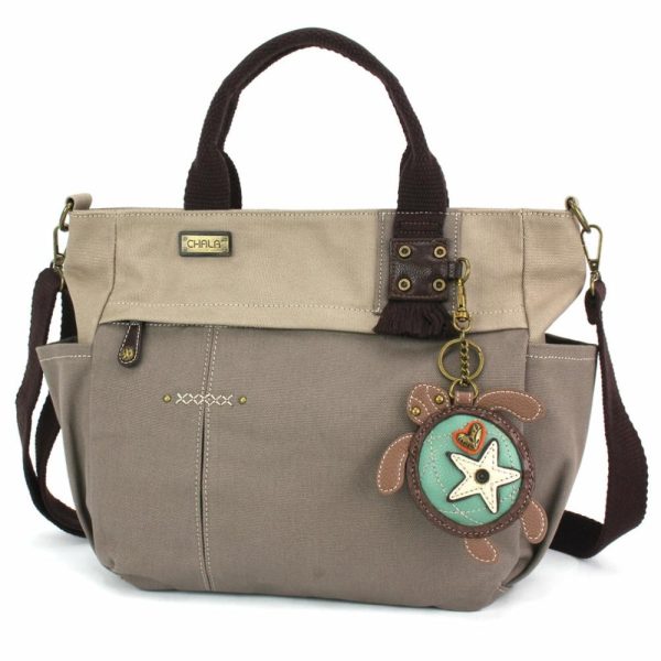 Totes & Satchels |  Multi Pocket Tote – Turtle Totes & Satchels Dark Gray