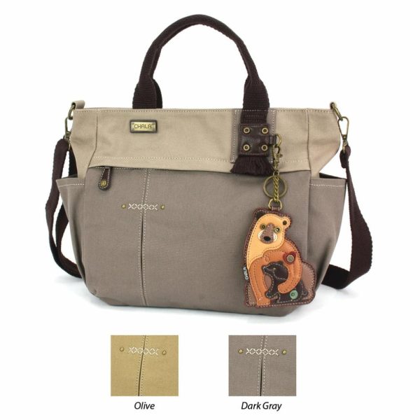 Totes & Satchels |  Multi Pocket Tote – Two Bears Totes & Satchels Dark Gray