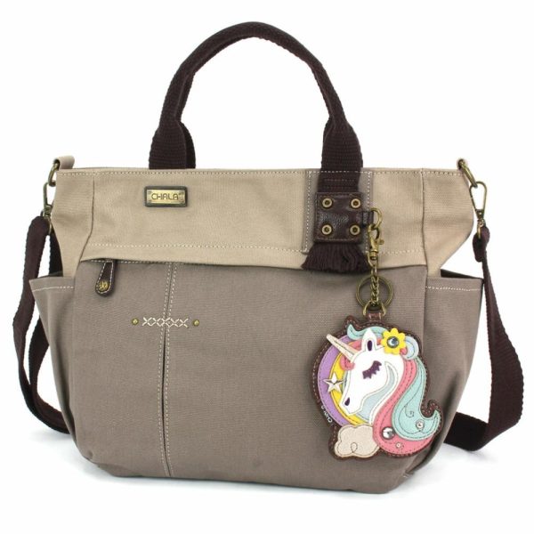 Totes & Satchels |  Multi Pocket Tote – Unicorn Totes & Satchels Dark Gray