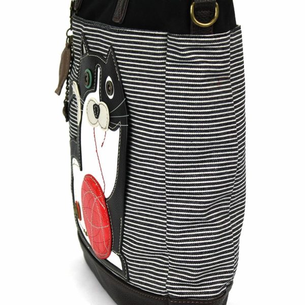 Totes & Satchels |  Work Tote – Fat Cat Totes & Satchels Black Stripe