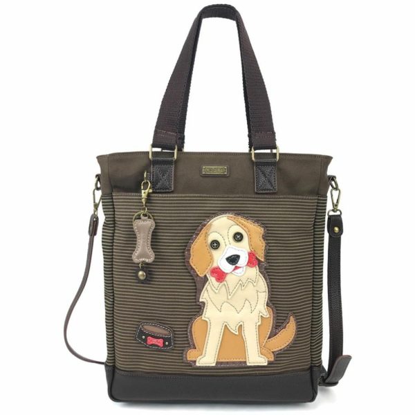 Totes & Satchels |  Work Tote – Golden Retriever Totes & Satchels Brown Stripe