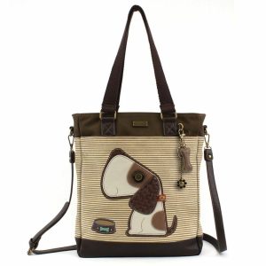 Totes & Satchels |  Work Tote – Toffy Dog Totes & Satchels Brown Stripe