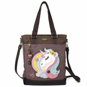 Totes & Satchels |  Work Tote – Unicorn Totes & Satchels Pink Stripe